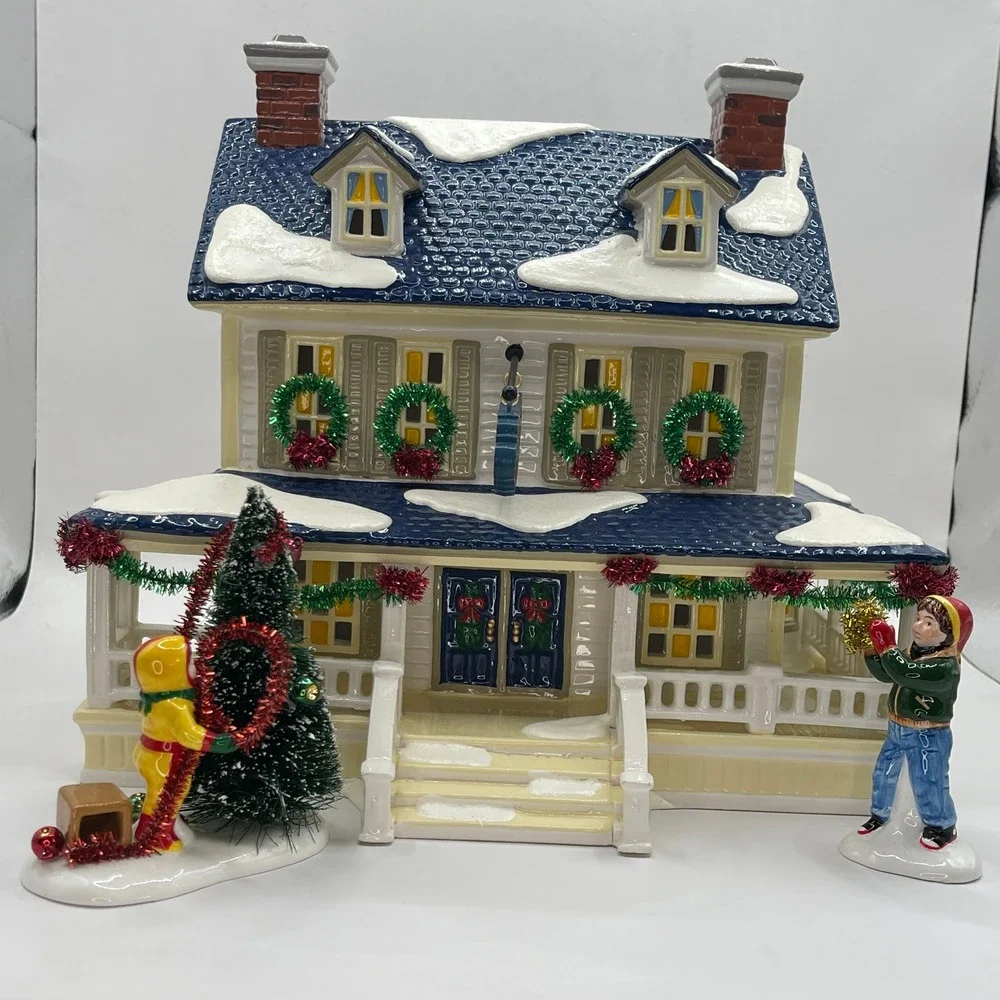 Department 56 Snowy Pines Inn Gift Set Snow Village 1998 Lighted House 56.54928